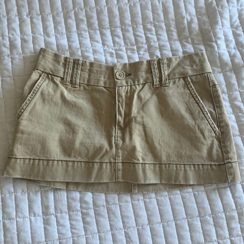 y2k mossimo supply co. khaki mini skirt
